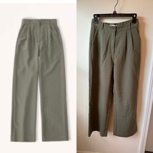Abercrombie & Fitch Sloane Tailored Pant, Olive, size 28 (6) short